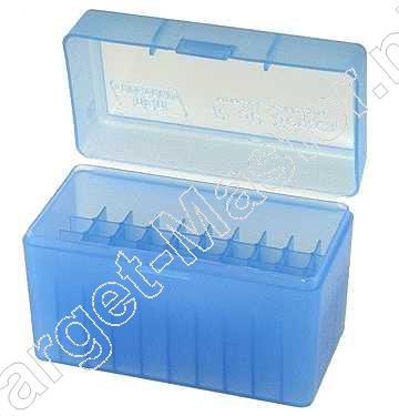 MTM CASE-GARD  -  Bewaar Doos voor Zwartkruit Buisjes  -  model 100 grain  -  inhoud 50  -  kleur BLAUW